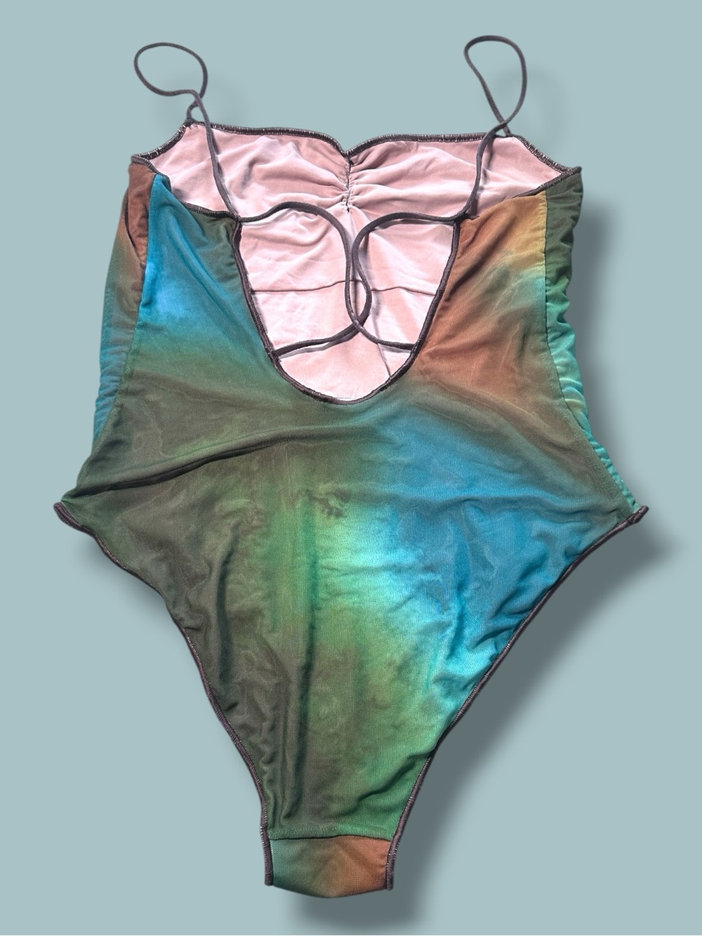ZARA Printed Tulle Multicolored One Piece Swimsuit. Size Medium - Picture 3 of 10